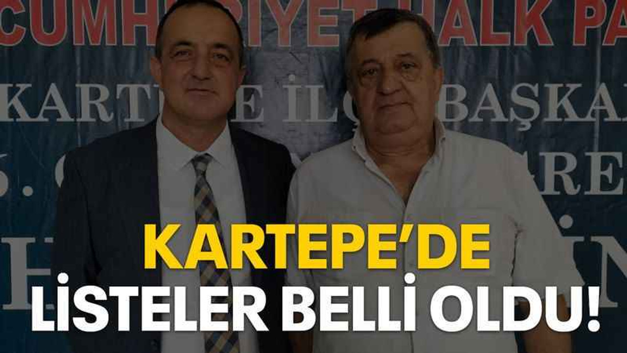 Kartepe’de listeler belli oldu!